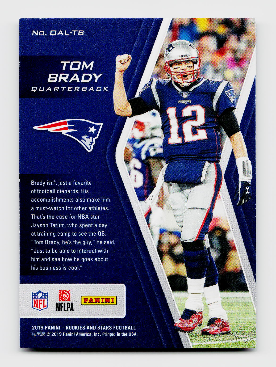 2019 Rookies & Stars Tom Brady On Another Level SSP /39