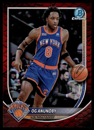 2025 Bowman Chrome #BCV-63 OG Anunoby Red Reptilian SSP /5