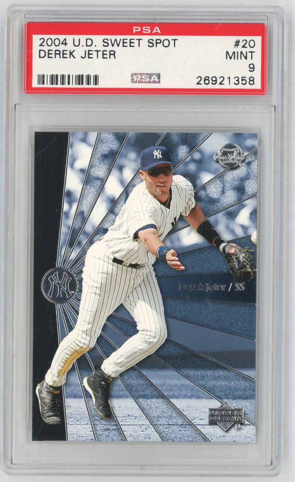 2004 Upper Deck Sweet Spot Derek Jeter #20 PSA 9