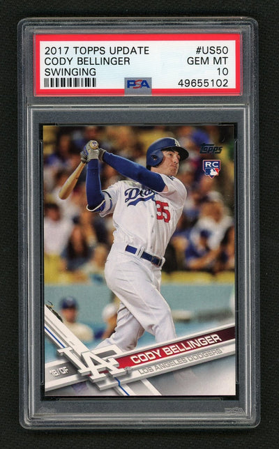 2017 Topps Update Swinging Cody Bellinger #US50A PSA 10