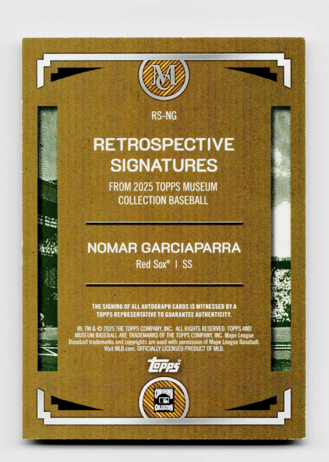 2025 Museum Collection Nomar Garciaparra Retrospective Auto /75