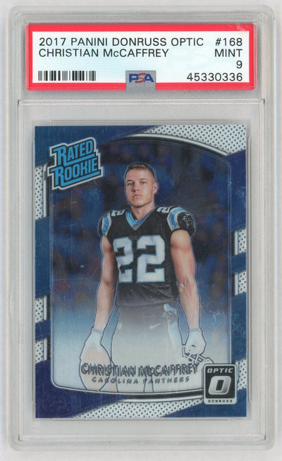 2017 Donruss Optic Rated Rookie Christian Mccaffrey #168 PSA 9