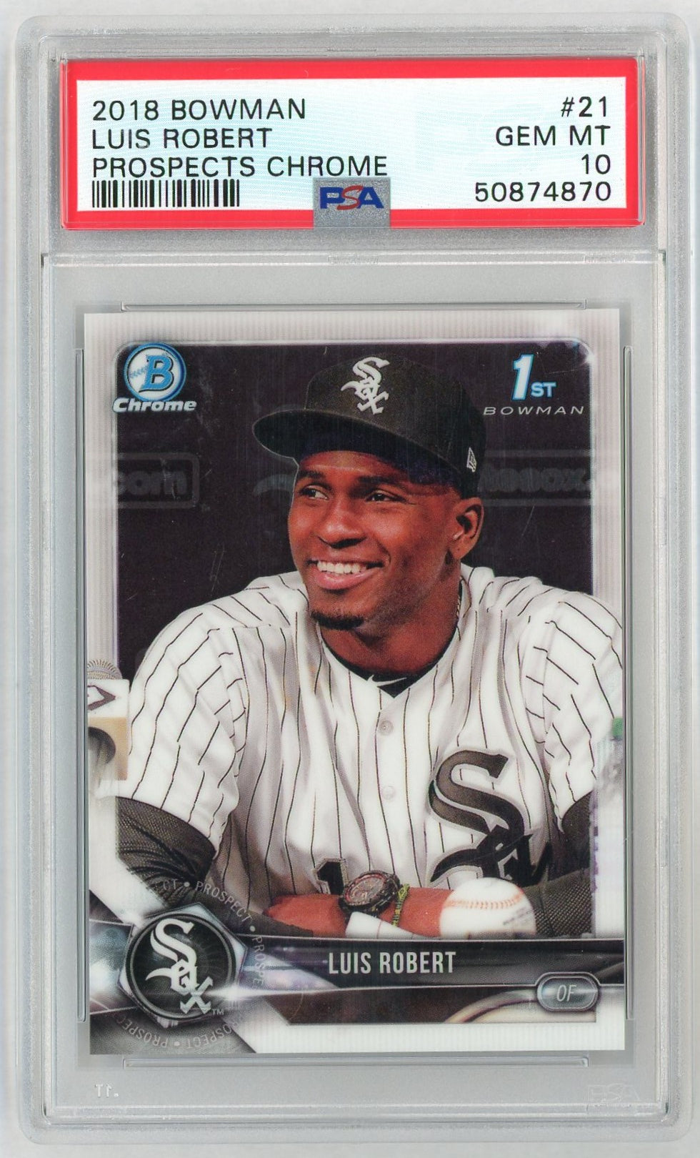 2018 Bowman Chrome Prospect Luis Robert #BCP21 PSA 10
