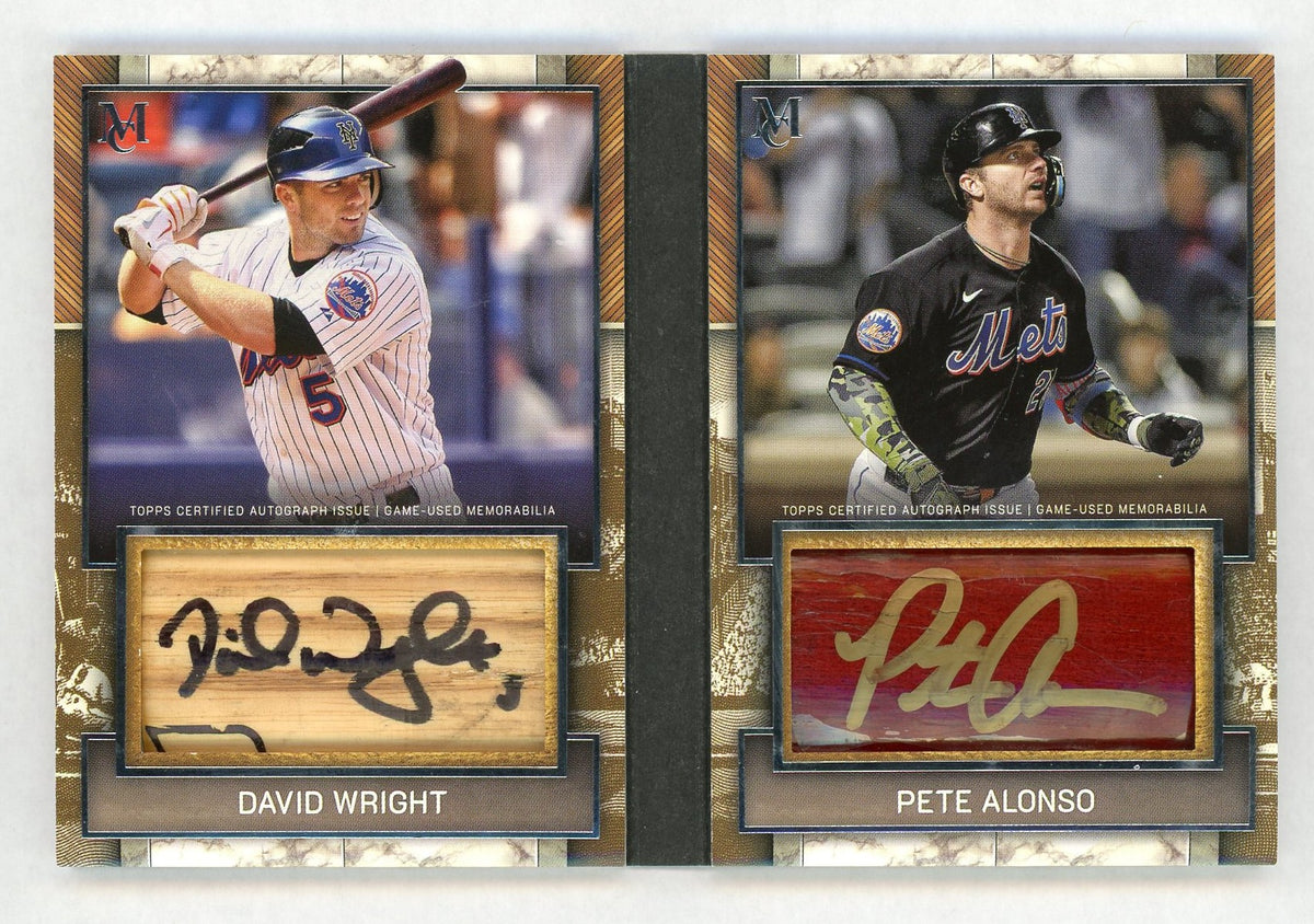 2025 Museum Collection David Wright/Pete Alonso Dual Jumbo Game-Used Bat Relic Auto SSP /10
