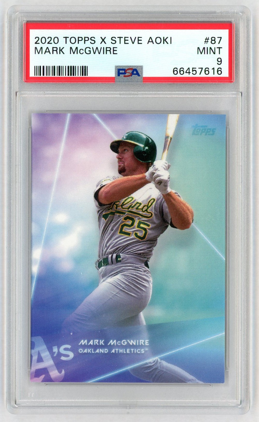 2020 Topps X Steve Aoki Mark Mcgwire #87 PSA 9