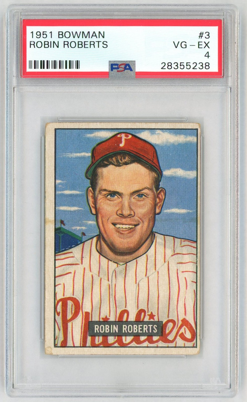 1951 Bowman Robin Roberts #3 PSA 4