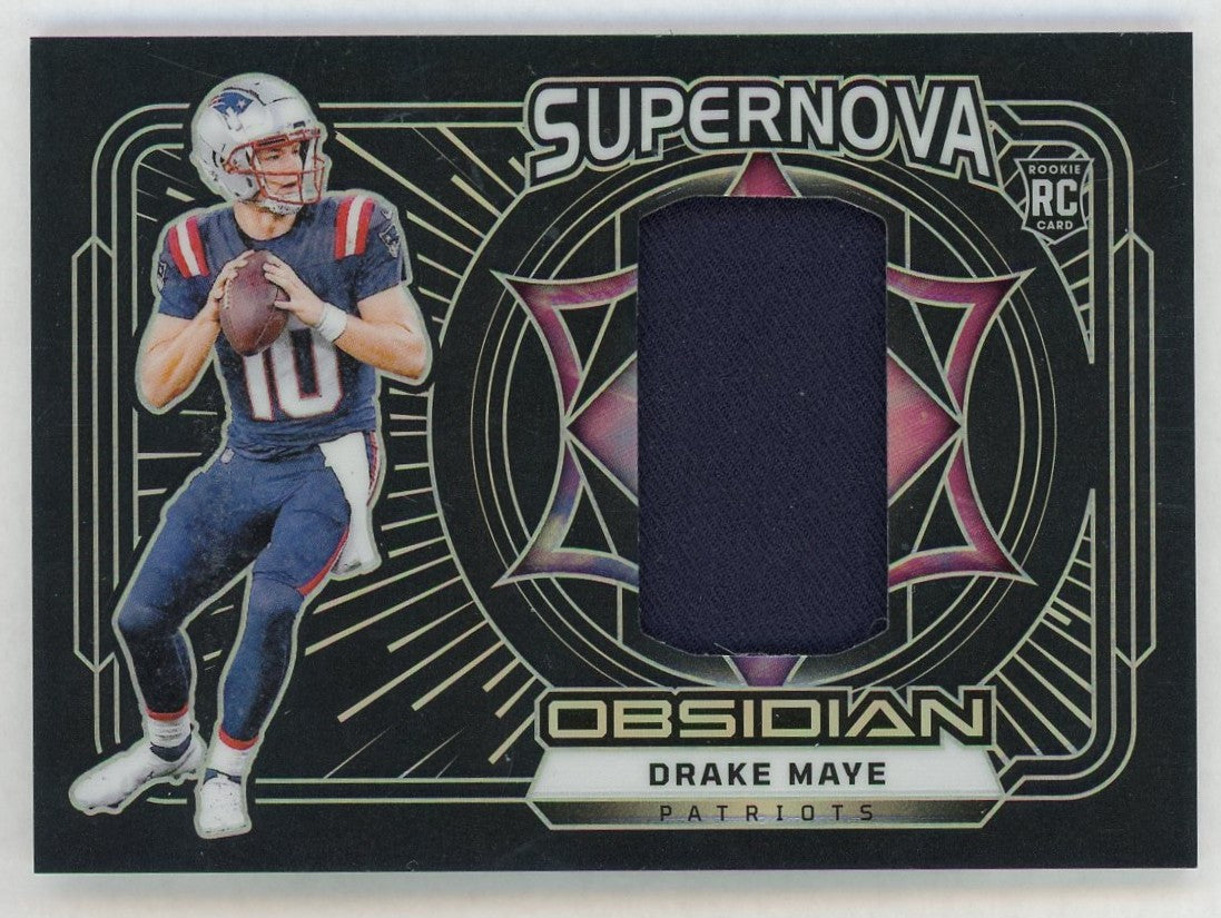 2024 Obsidian #SN-DME Drake Maye Supernova Rookie RC Patch