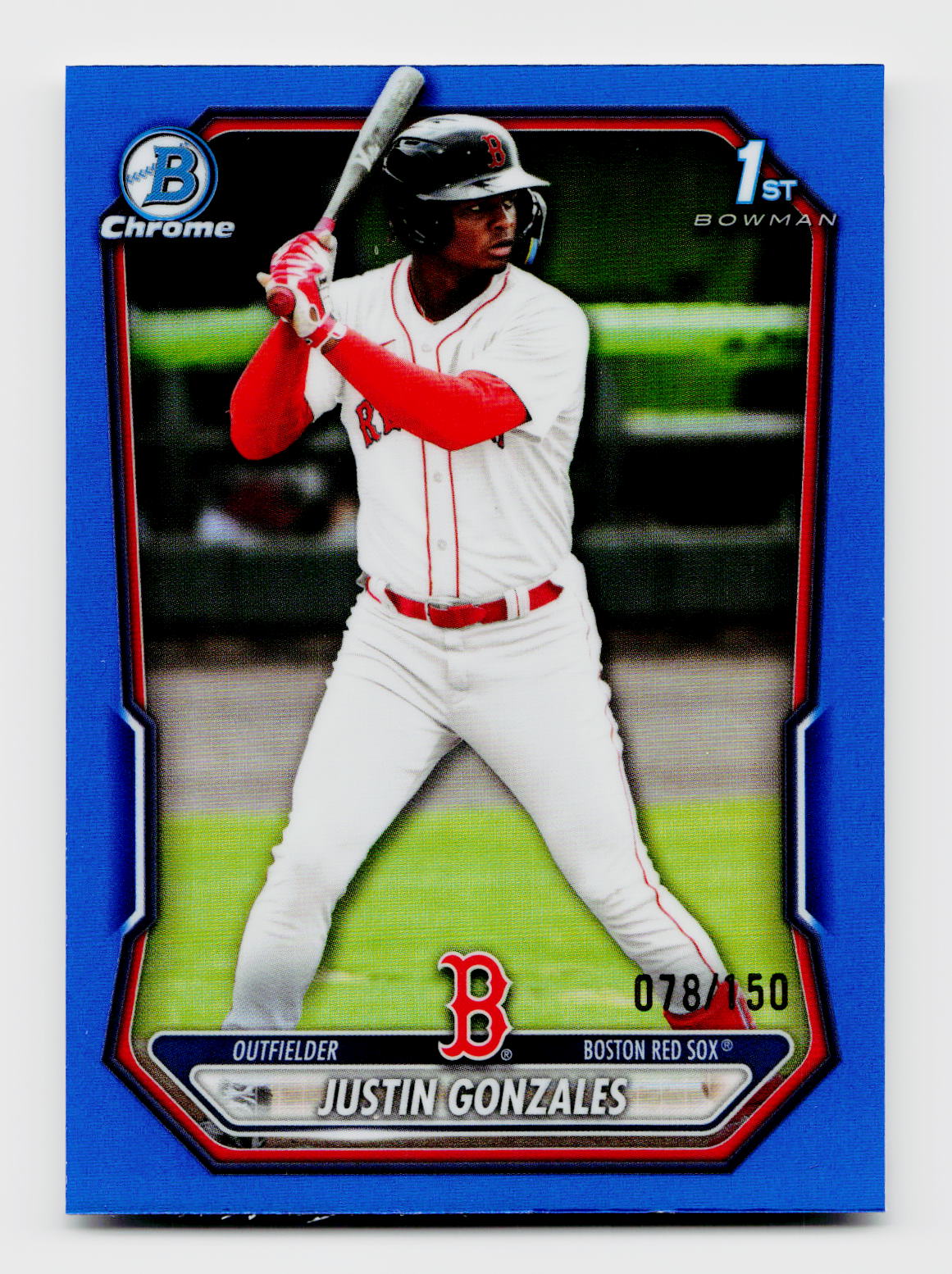 2026 Bowman Chrome Justin Gonzales 1st True Blue Refractor /150