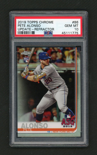 2019 Topps Chrome Update Refractor Pete Alonso #86 /250 PSA 10