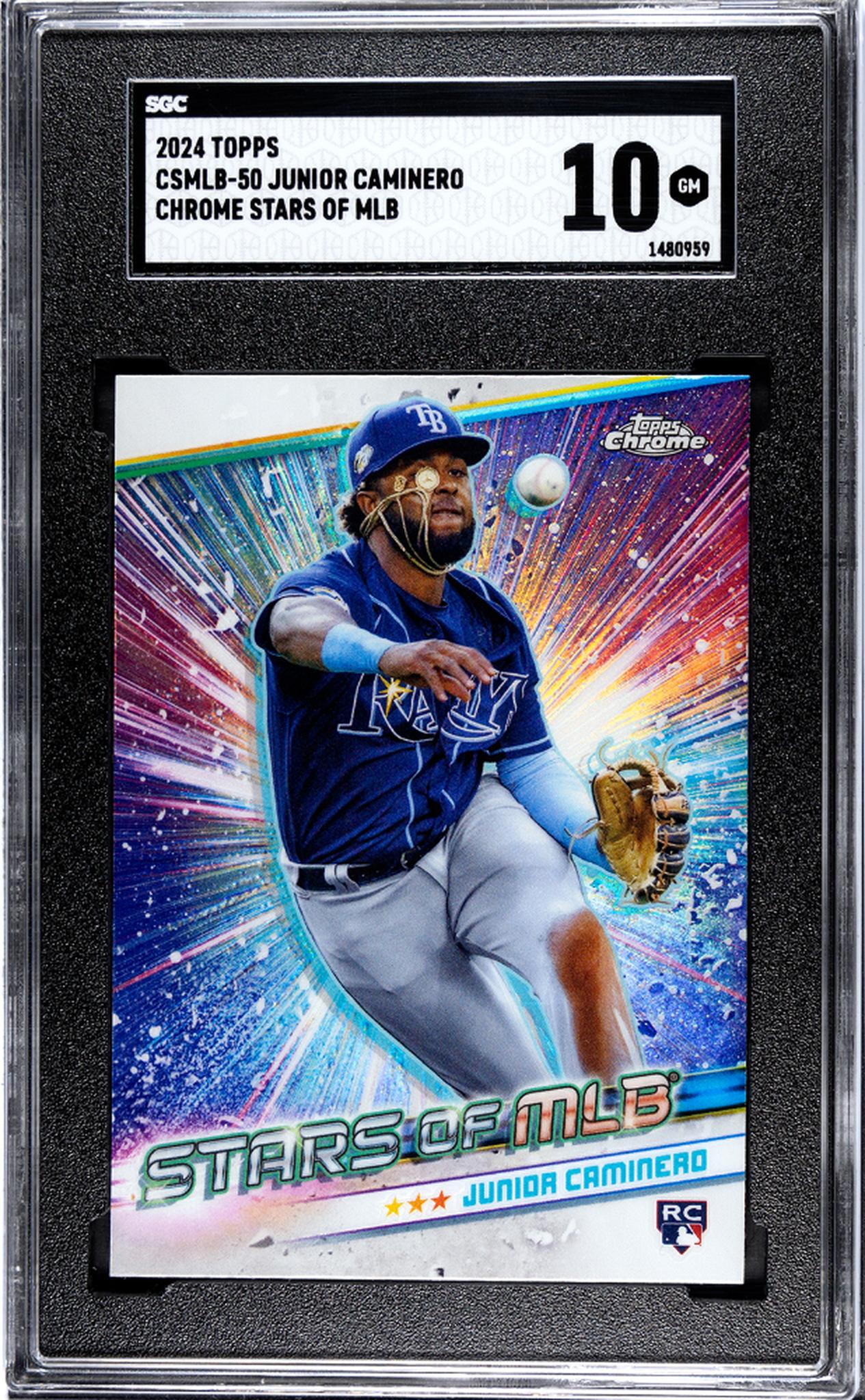 2024 Topps Chrome #CSMLB-50 Junior Caminero Rookie SGC 10