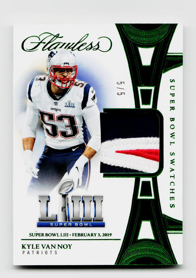 2025 Flawless #SBS-KVN Kyle Van Noy Super Bowl Swatches Emerald 3-Color Patch /5 SSP