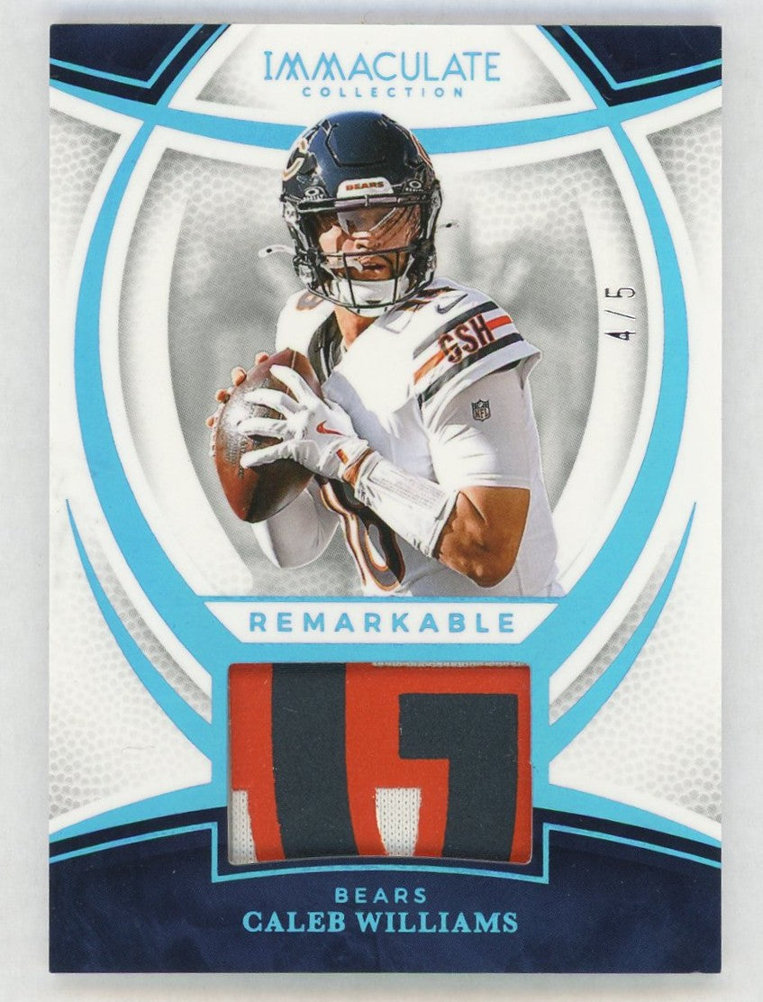 2025 Immaculate #RM-CWS Caleb Williams Remarkable Patch SSP /5