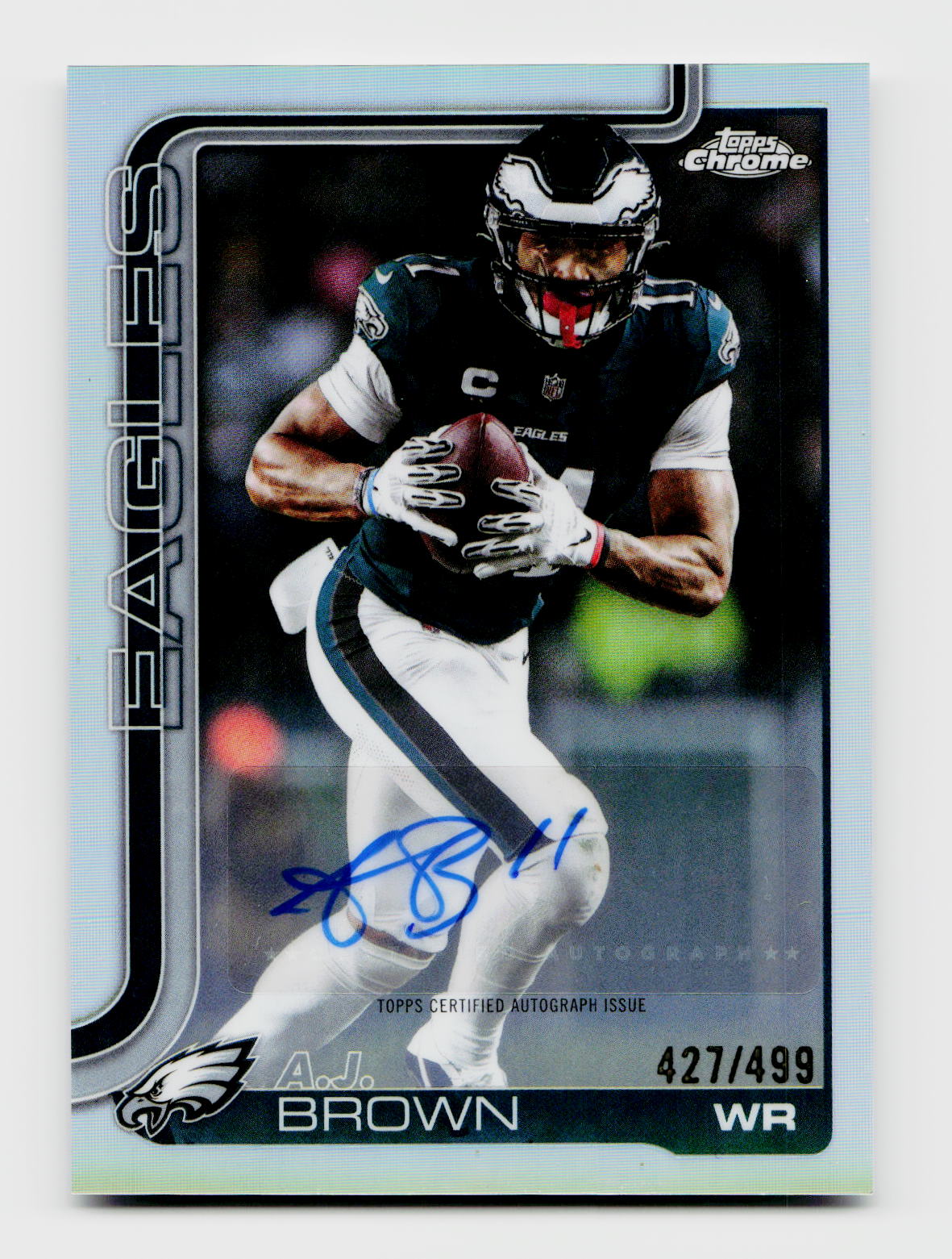 2025 Topps Chrome #BA-AB A.J. Brown Refractor Auto /499