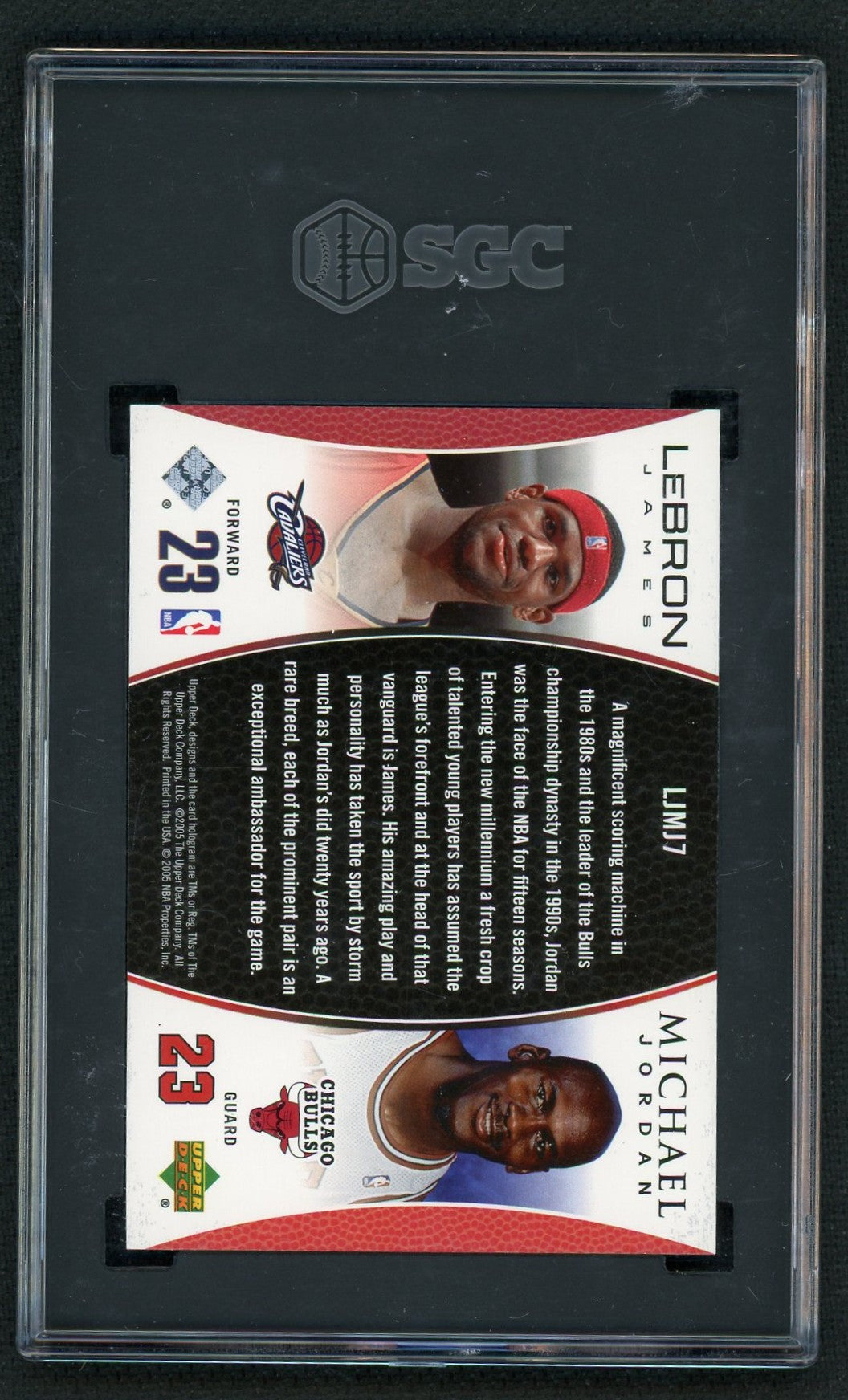 2005 Upper Deck #LJMJ7 Michael Jordan/LeBron James SGC 10