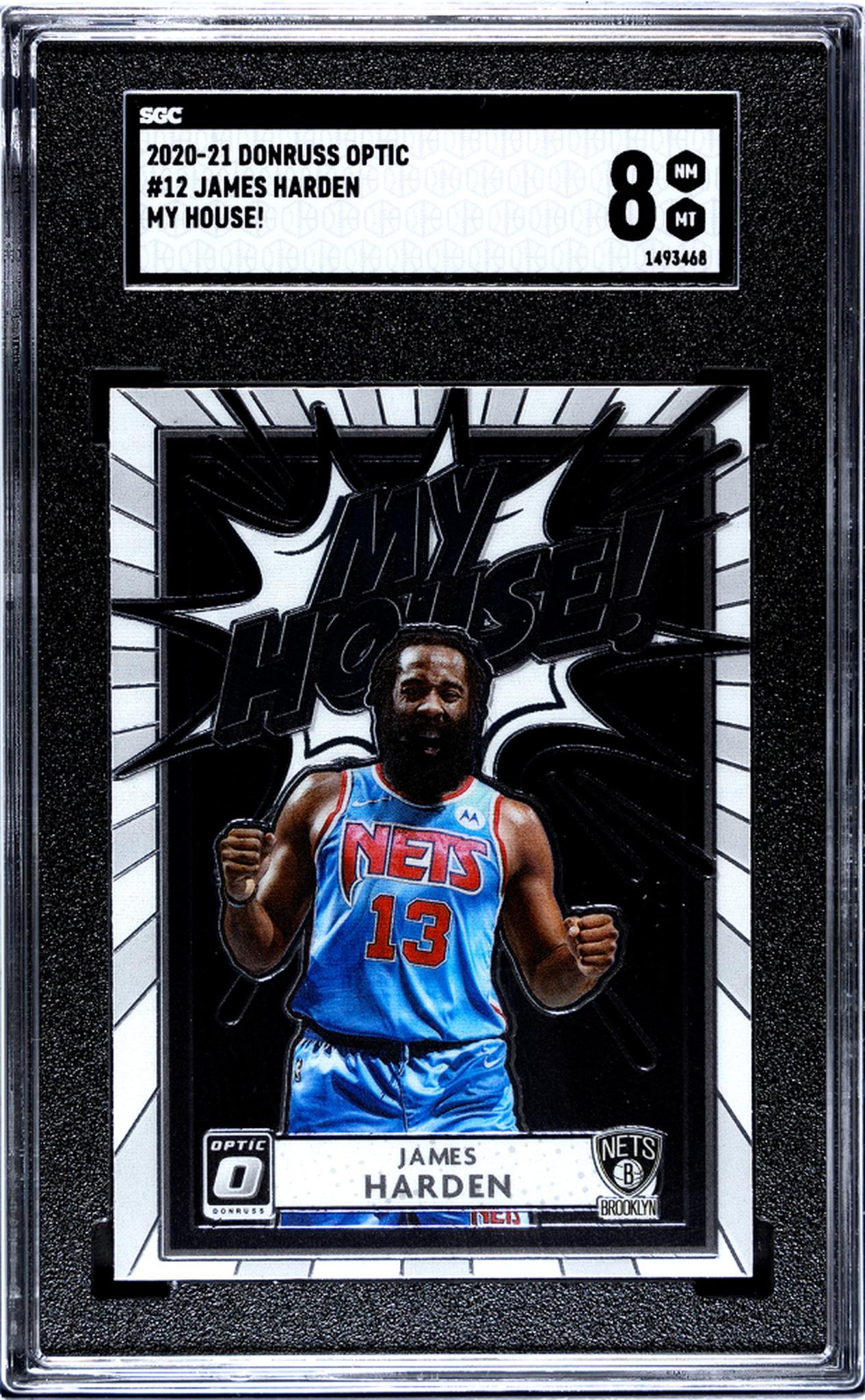 2020-21 Donruss Optic #12 James Harden My House! SGC 8