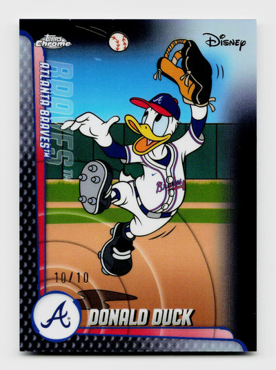 2026 Topps Chrome #MLBH-51 Donald Duck Disney Black Refractor /10 Atlanta Braves