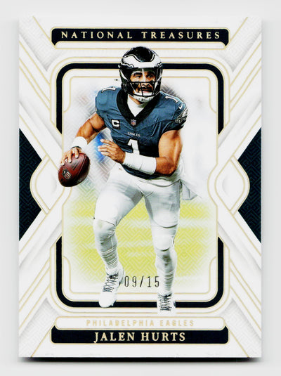 2024 National Treasures #79 Jalen Hurts Gold /15 SSP