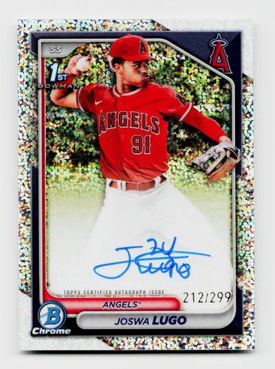 2024 Bowman Chrome #CPA-JL Joswa Lugo 1st Rookie RC Speckle Refractor Auto /299