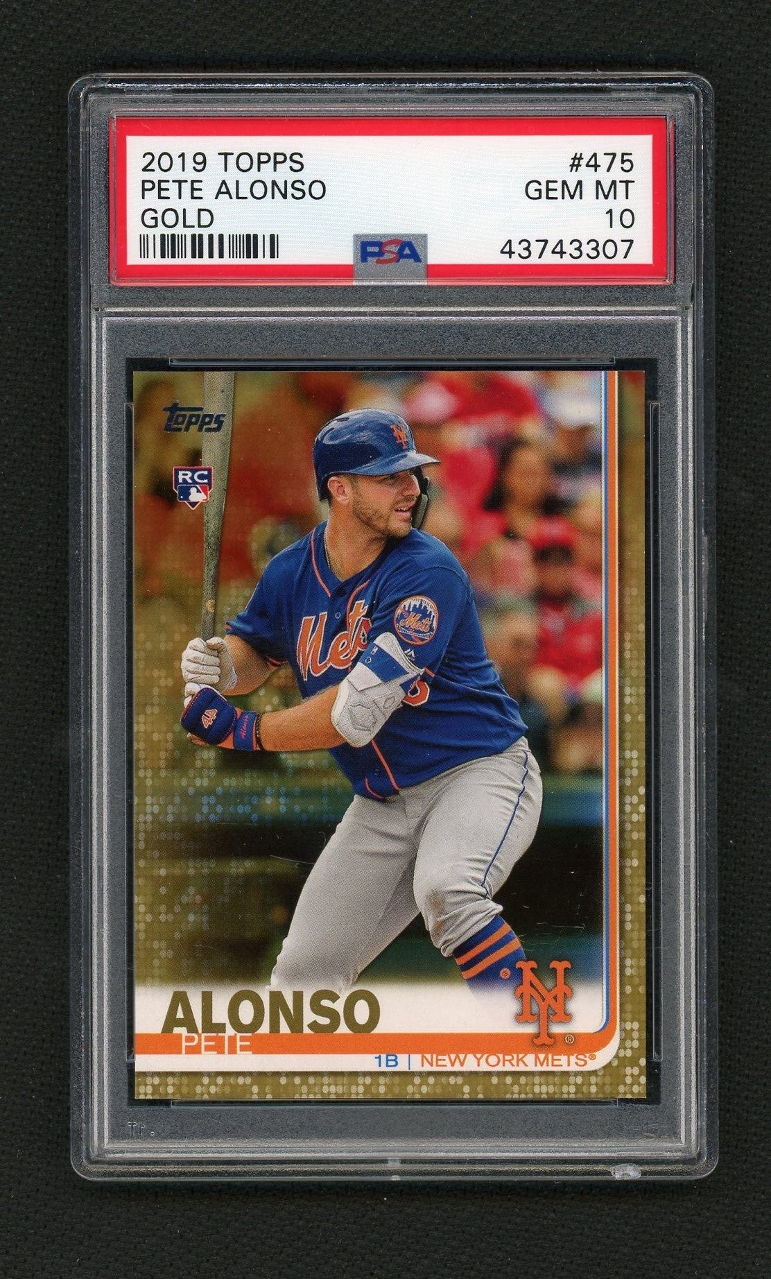2019 Topps Gold Border Pete Alonso #475 /2019 PSA 10