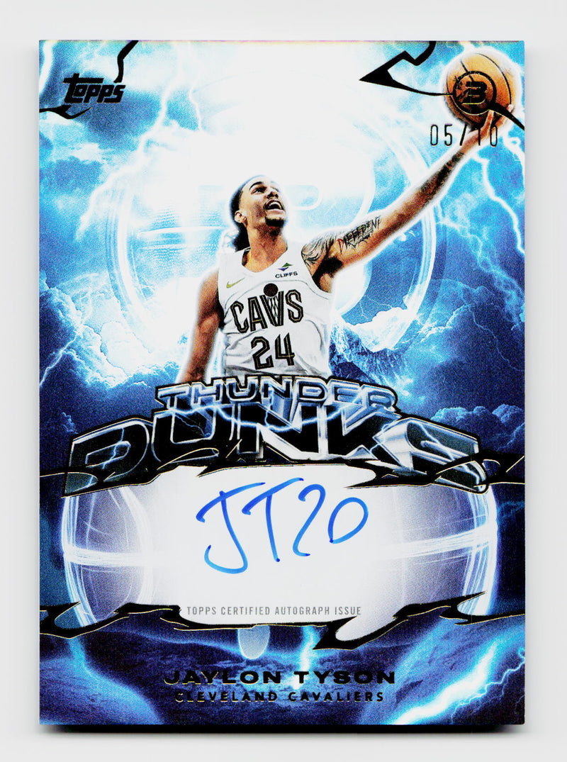 2025 Topps 3 #TD-JTY Jaylon Tyson Gold Thunder Dunks Auto /10