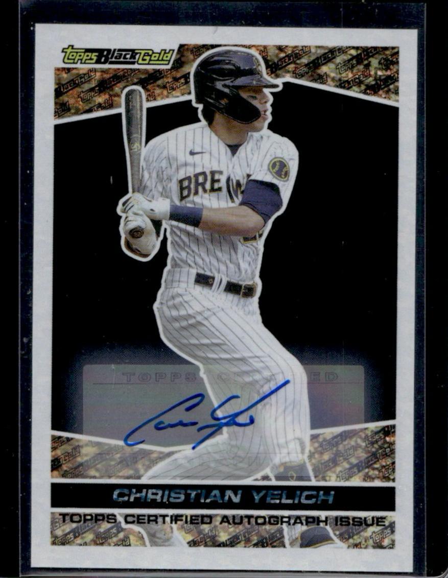 2021 Topps Black Gold Christian Yelich #BG-9 Auto /10