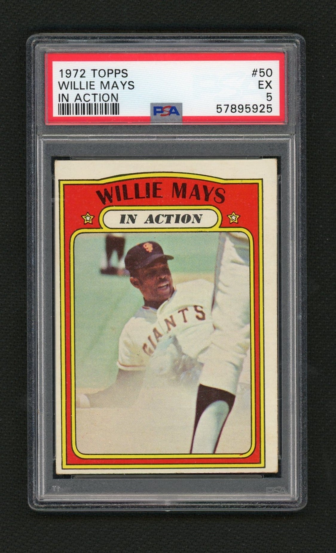 1972 Topps In Action Willie Mays #50 PSA 5