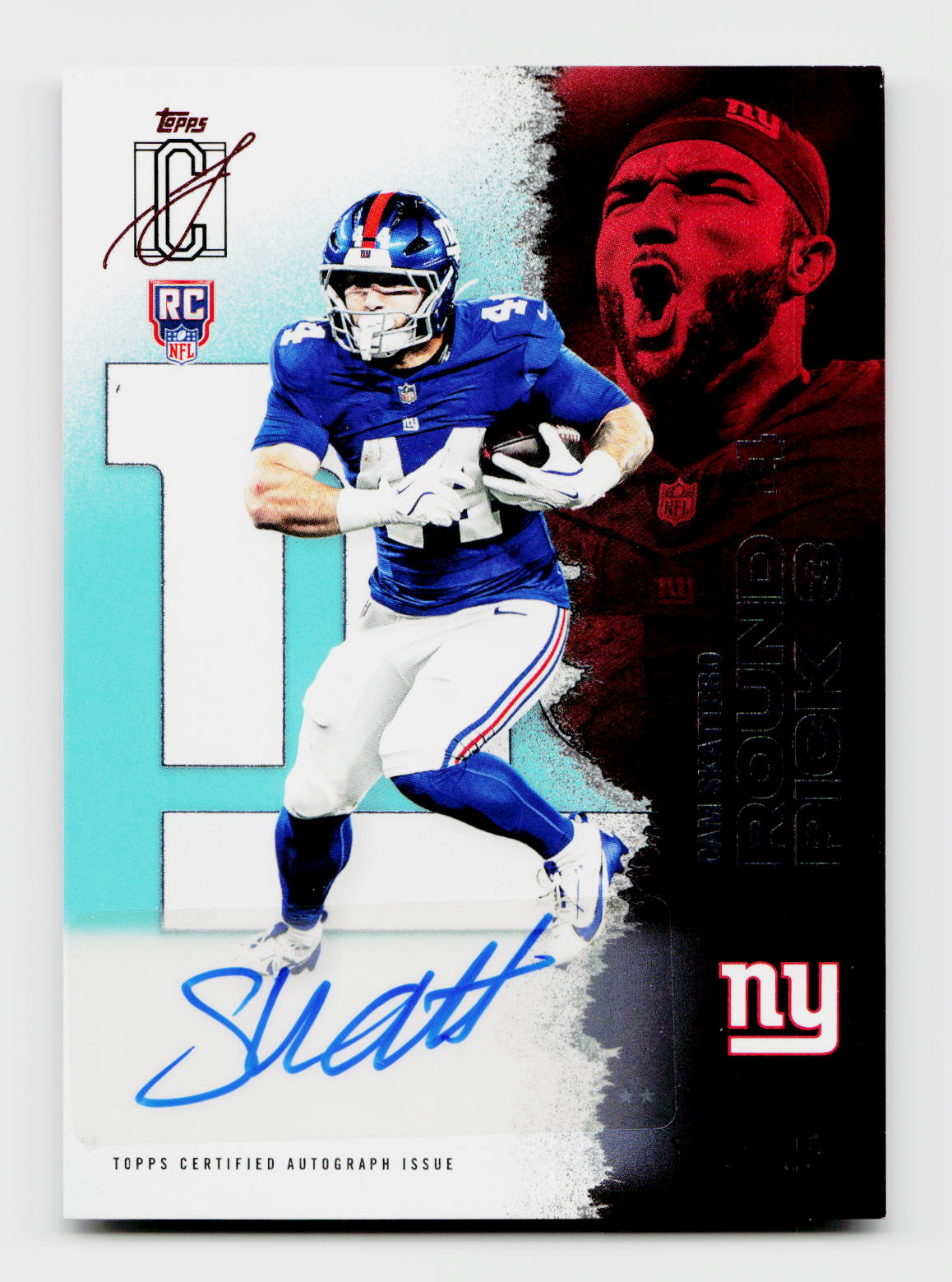 2025 Topps Signature Class #119 Cam Skattebo Rookie RC Auto Teal /225