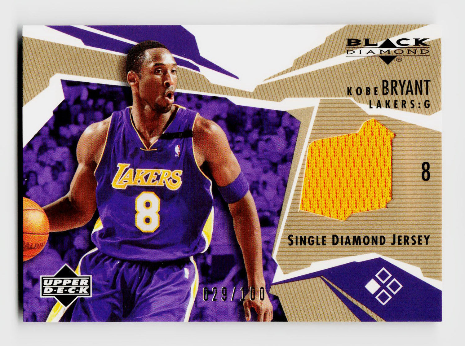2003 Black Diamond #BD-KB Kobe Bryant Game-Used Jersey Patch /100