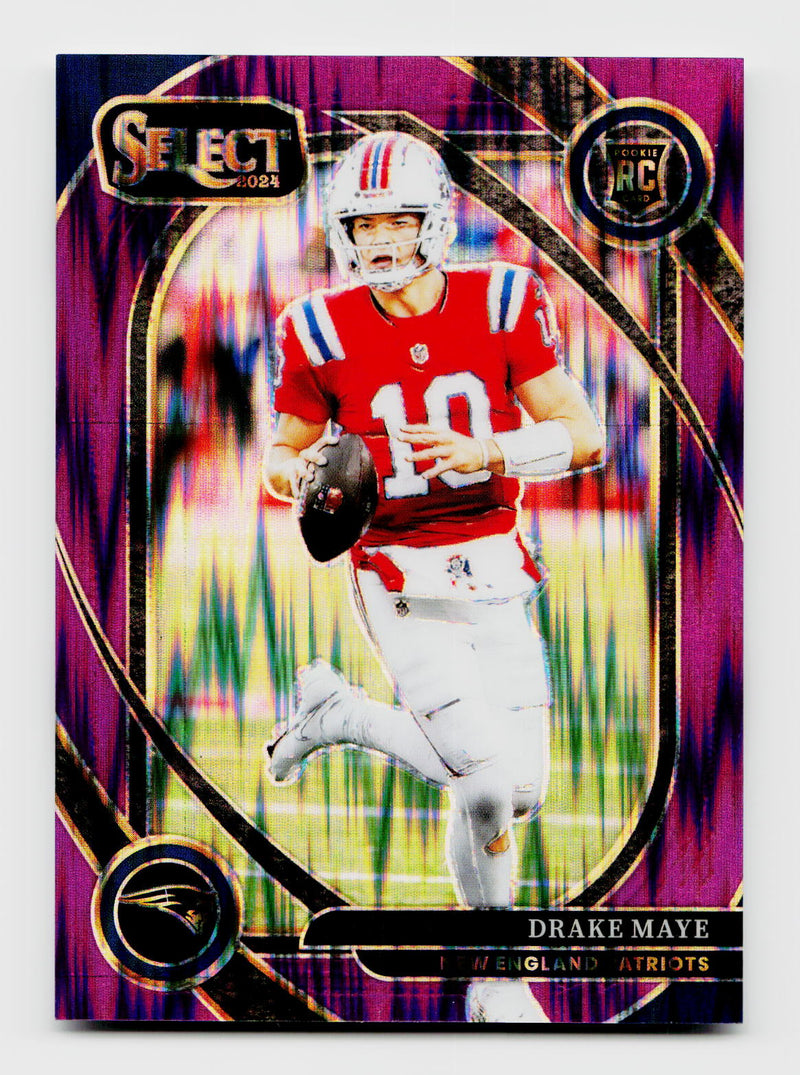 2024 Select #218 Drake Maye Rookie RC Purple Shock /360 Club Level