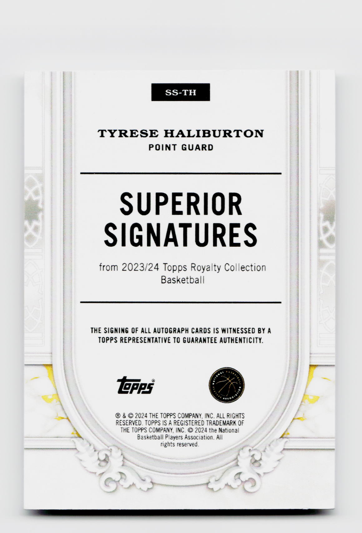 2023 Topps Royalty Tyrese Haliburton Superior Signatures Auto /10