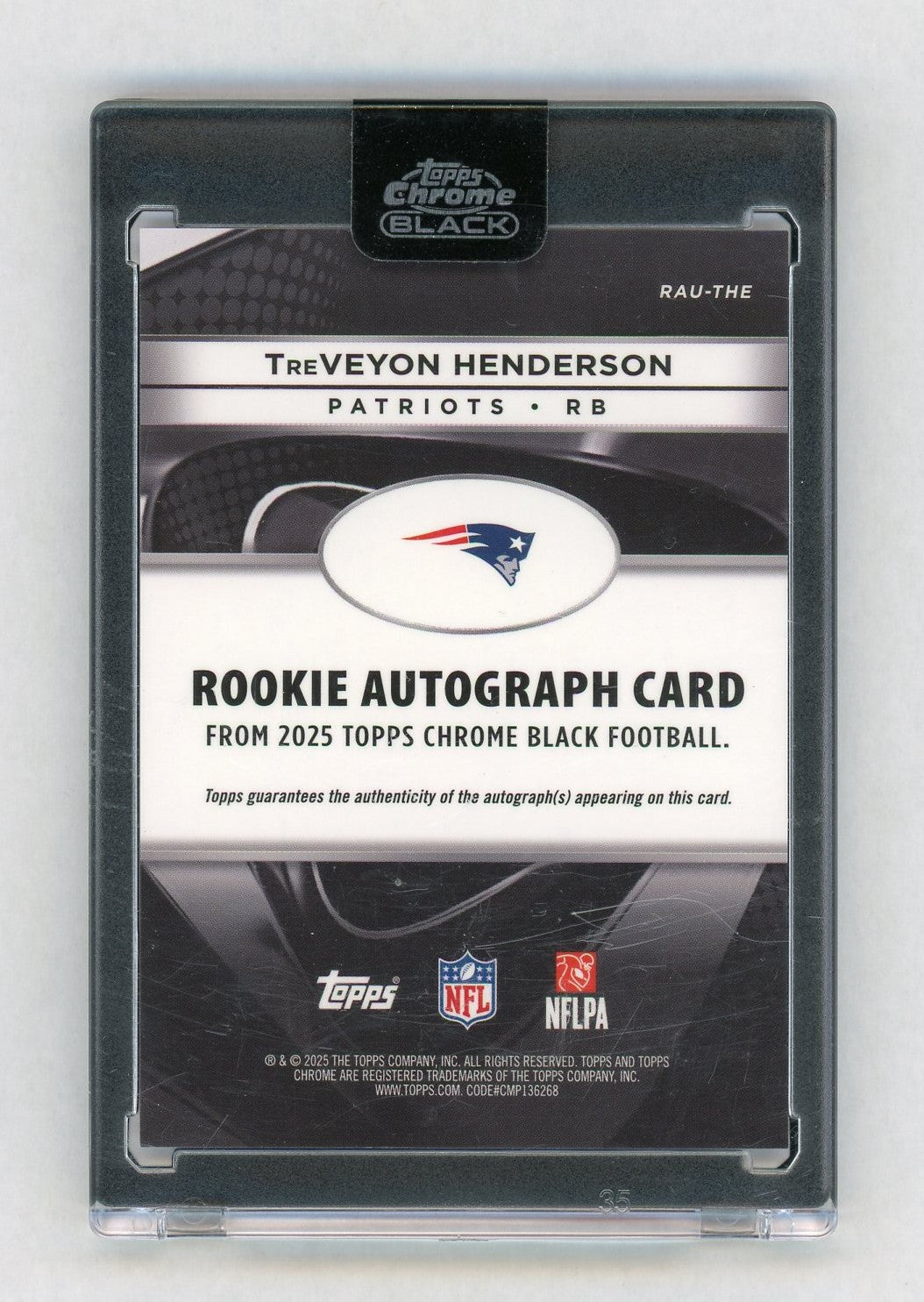 2025 Topps Chrome #RAU-TH Treveyon Henderson Rookie RC True Gold Auto /50