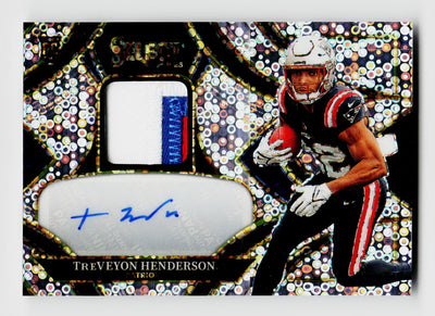 2025 Select #RSMP-THN TreVeyon Henderson Silver Disco Rookie 3-Color Patch Auto /45