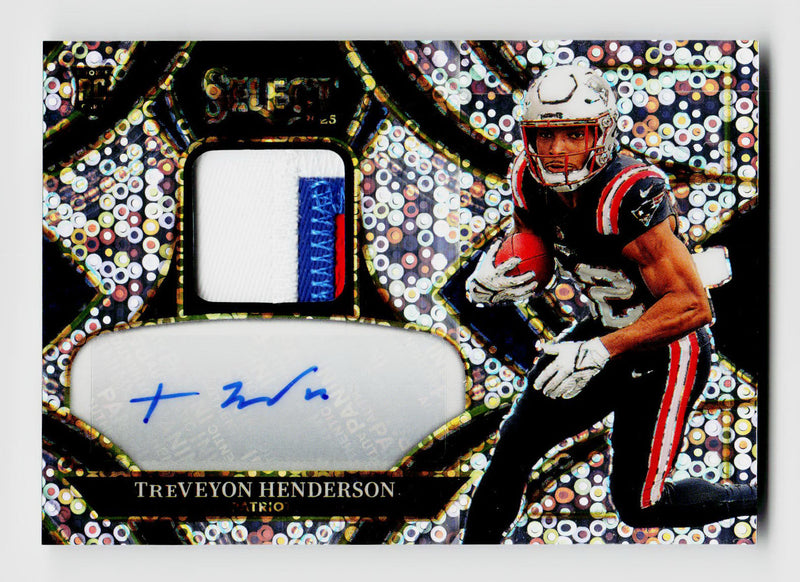 2025 Select #RSMP-THN TreVeyon Henderson Silver Disco Rookie 3-Color Patch Auto /45