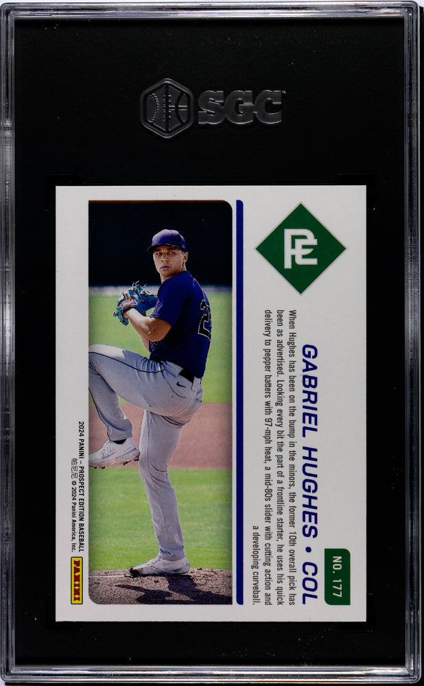2024 Panini Prospect Edition Red Gabriel Hughes #177 /299 SGC 9