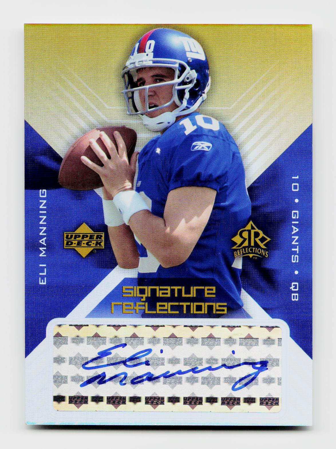2004 Upper Deck Reflections #SR-EM Eli Manning Auto