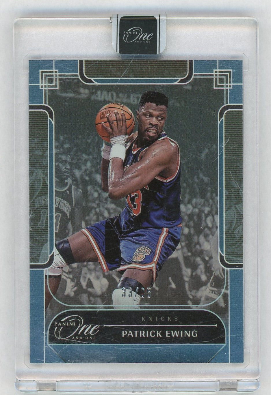 2023 Panini One and One #190 Patrick Ewing Blue /35