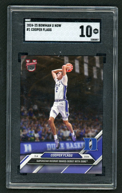 2024-25 Bowman U Now Cooper Flagg #1 SGC 10
