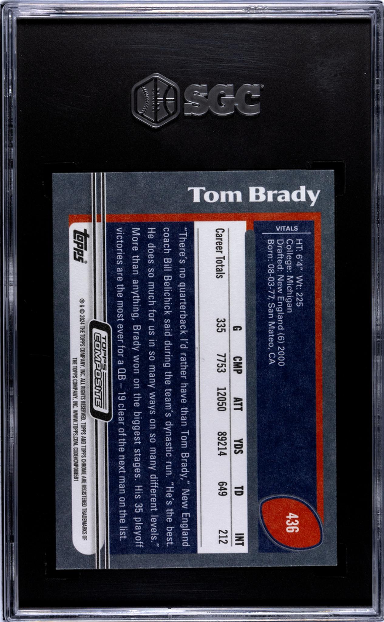 2023 Topps Composite #436 Tom Brady Archives   SGC 9.5