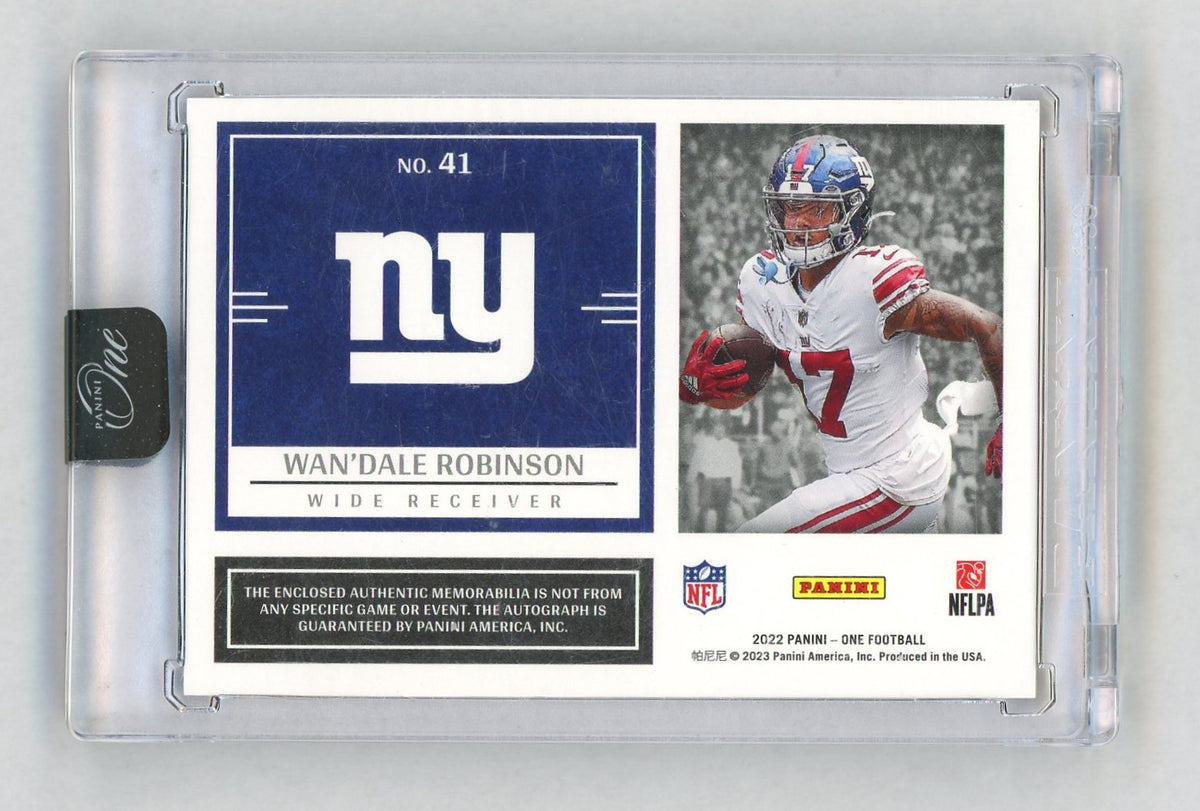 2022 Panini One #41 Wan'Dale Robinson Rookie RC Patch Auto /199