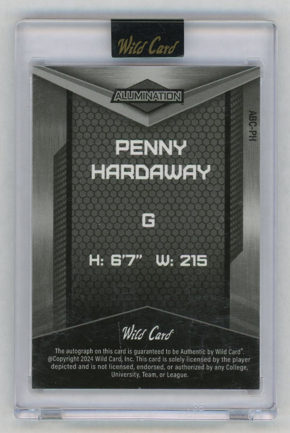 2024 Wild Card Alumination #ABC-PH Penny Hardaway Auto 1/1