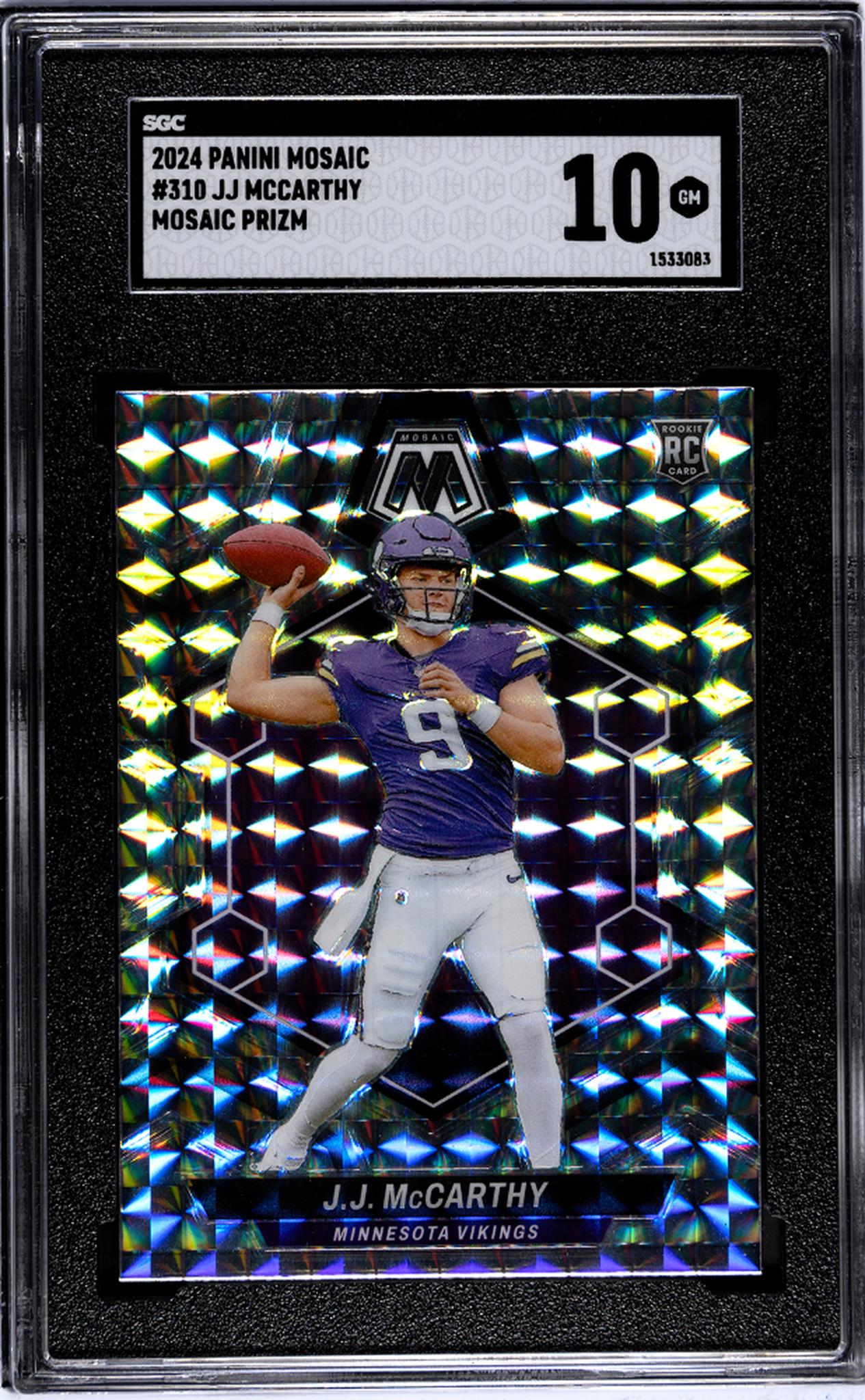 2024 Mosaic #310 J.J. McCarthy Mosaic Prizm SGC 10