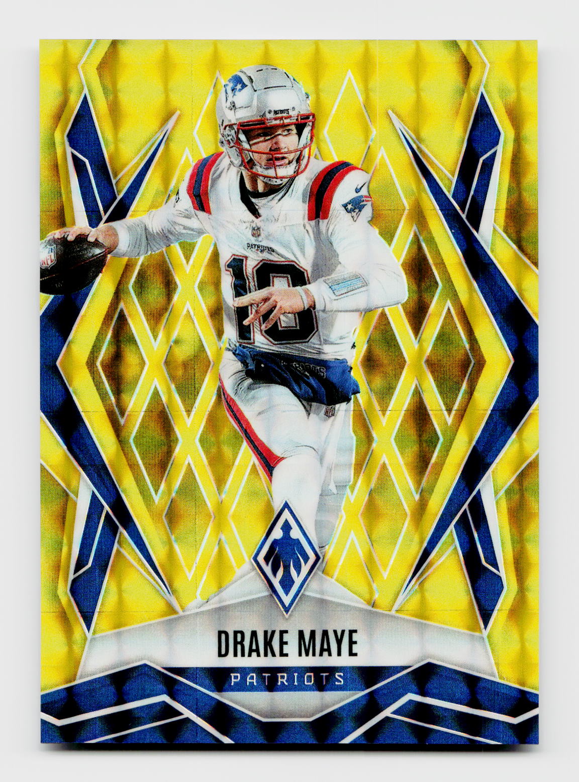 2025 Phoenix #111 Drake Maye Yellow Pyramids Rookie RC /185