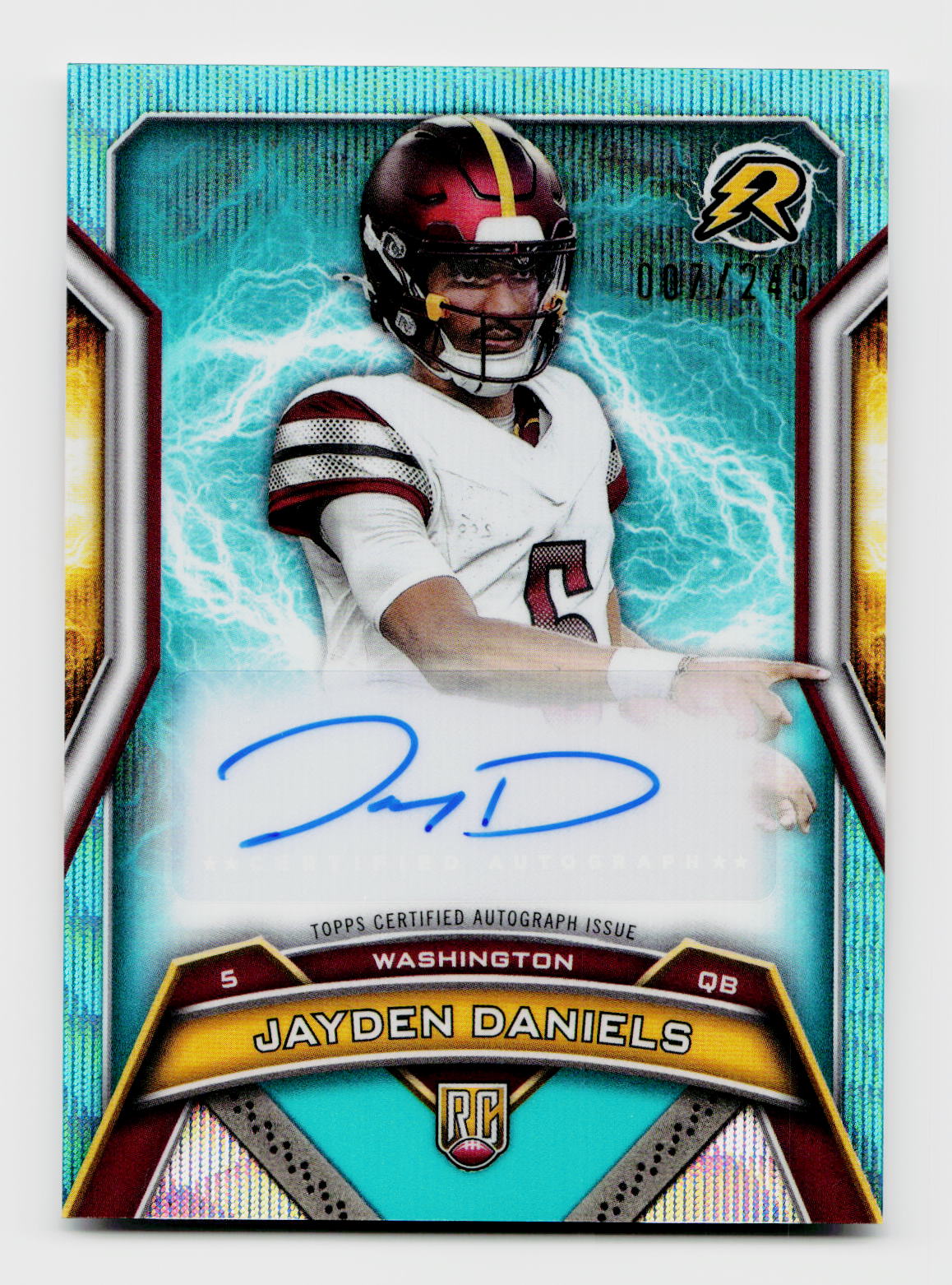 2025 Topps Resurgence #RRS-JD Jayden Daniels Autograph /249 RookieTeal