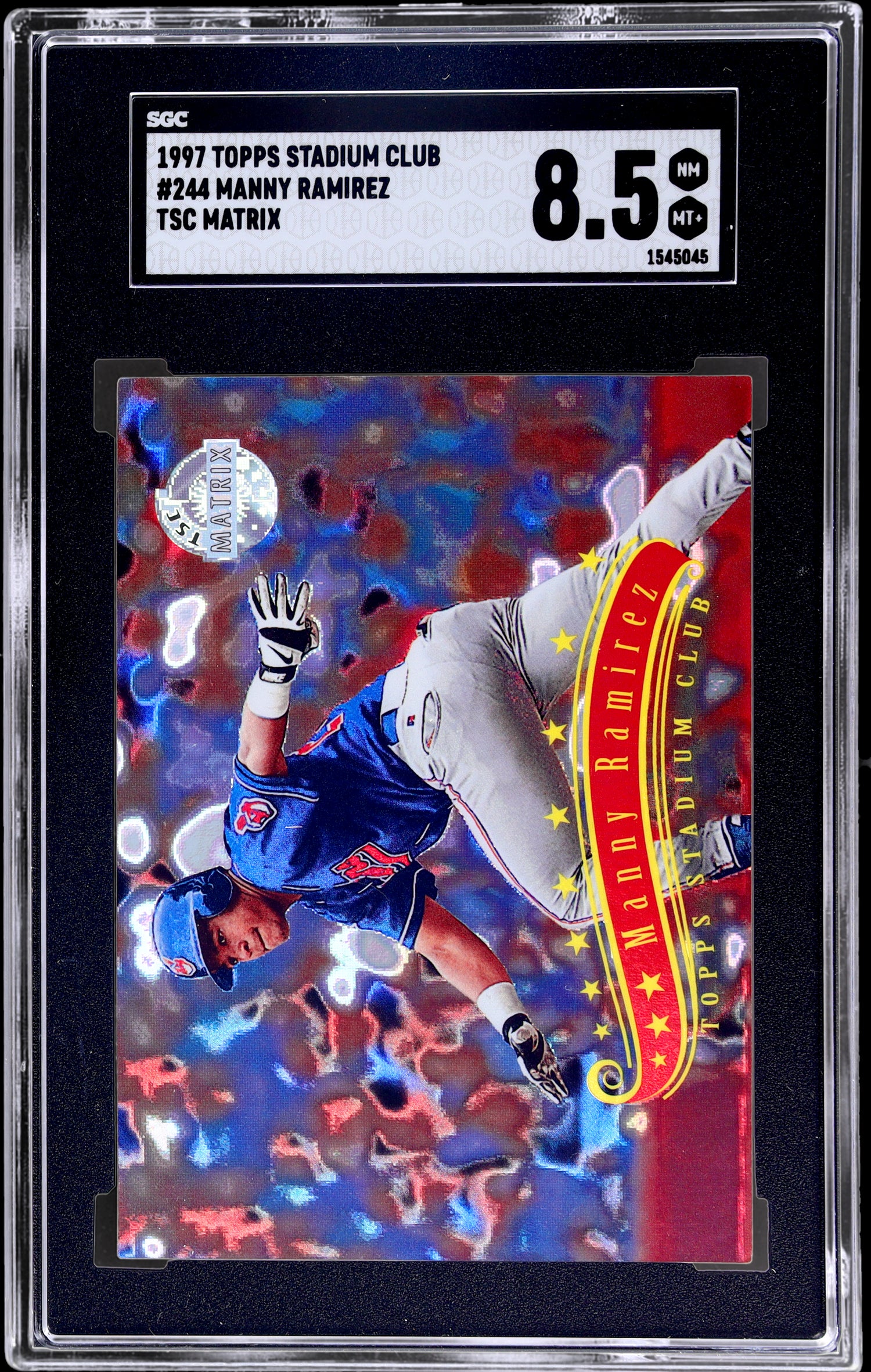 1997 Topps Stadium Club TSC Matrix Manny Ramirez #244 SGC 8.5