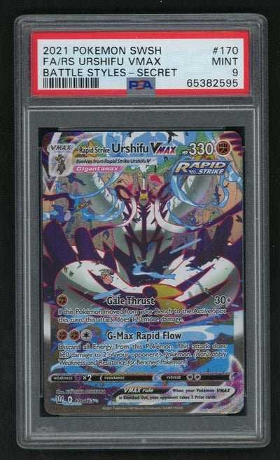 Pokémon Battle Styles Secret Urshifu VMAX #170 PSA 9