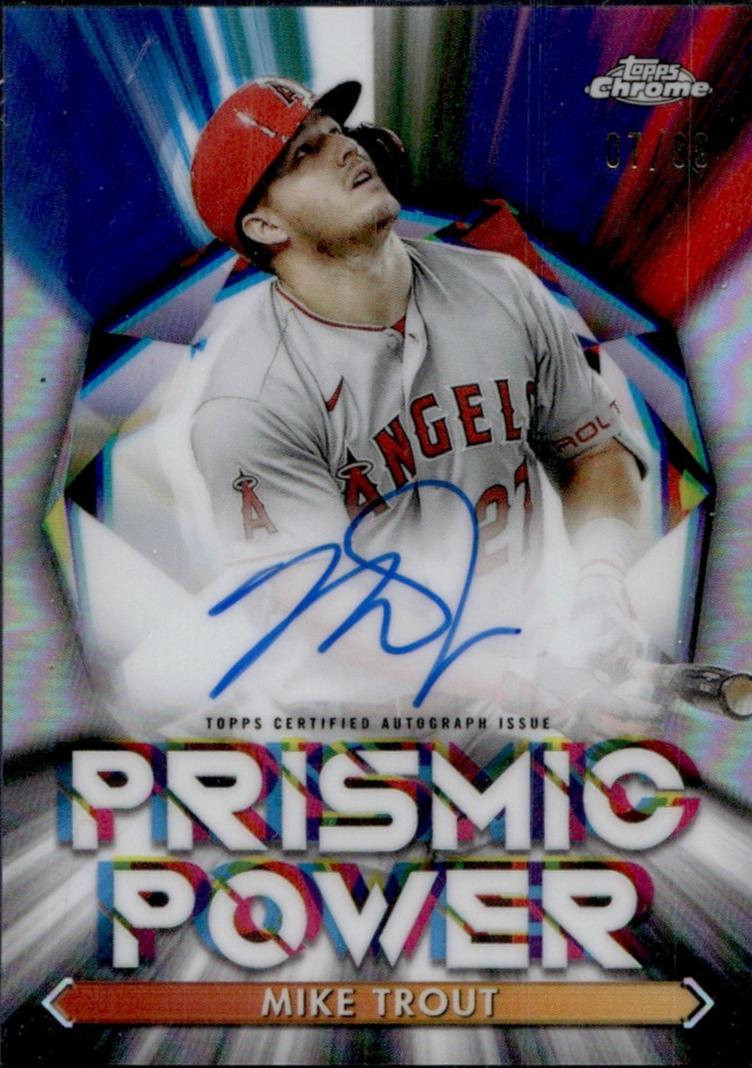 2021 Topps Chrome #PPA-MT Mike Trout Prismic Power /99 Auto Angels