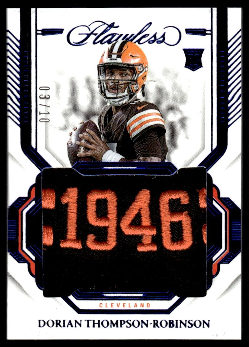 2023 Panini Flawless Rookie Patches Dorian Thompson-Robinson #RP-DR RC Patch /10