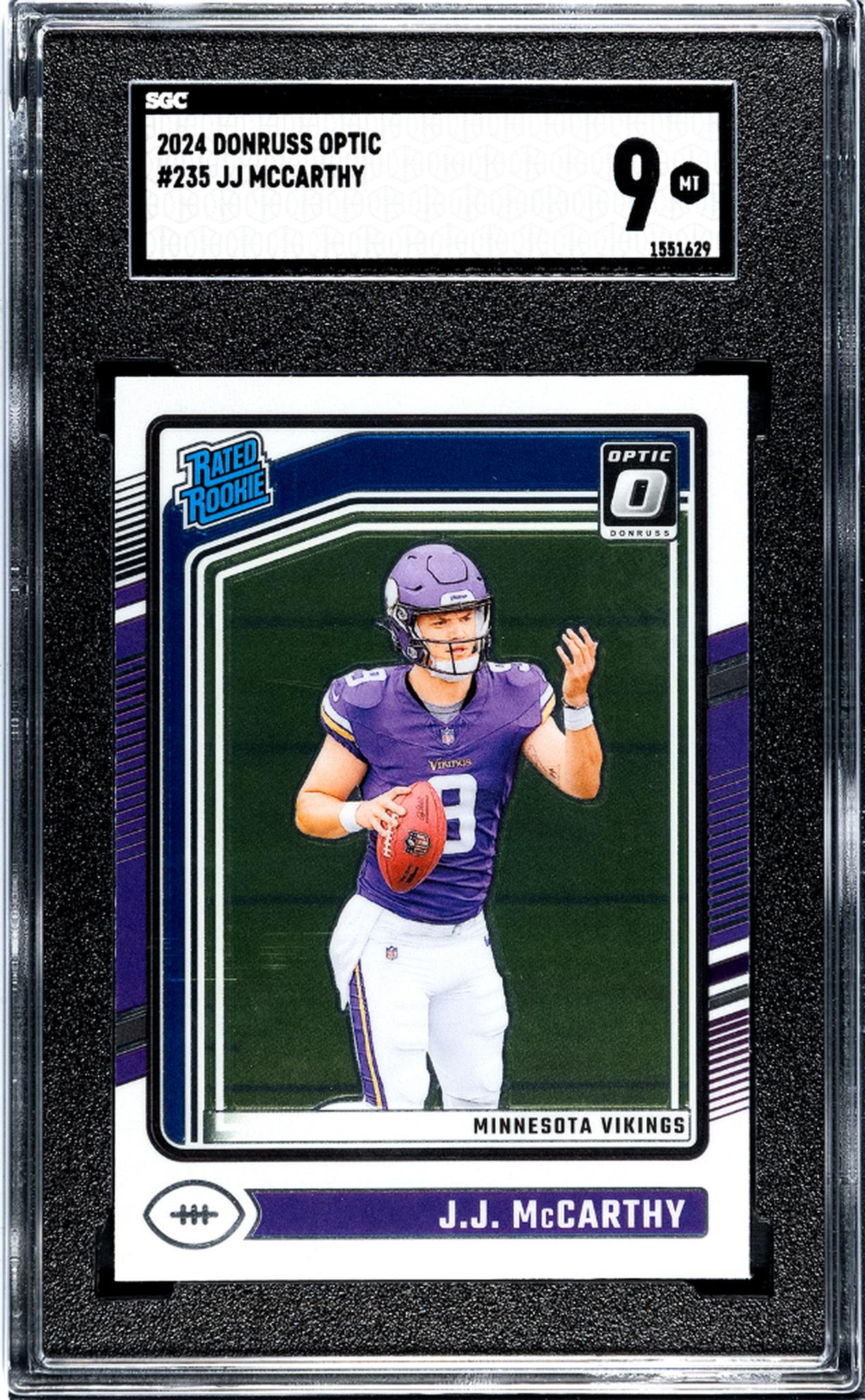 2024 Donruss Optic #235 Jj Mccarthy SGC 9