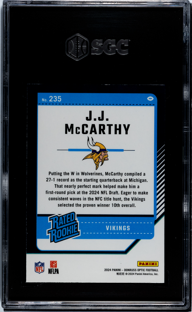 2024 Donruss Optic #235 Jj Mccarthy SGC 9