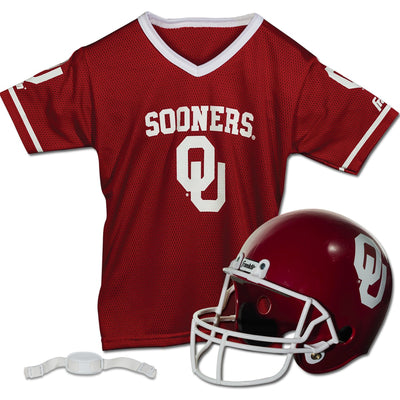 Franklin Sports NCAA Oklahoma Sooners Football Helmet and Jersey Set